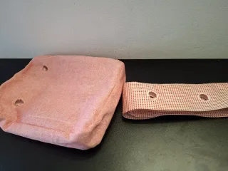 Scocca O bag borsa con inserto a quadri rosa