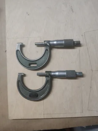 2 Micrómetros Antiguos Mitutoyo