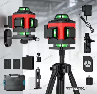 NIVEL LÁSER 4D 16 LÍNEAS CON MALETÍN Y TRÍPODE.