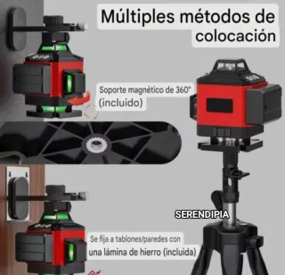 NIVEL LÁSER 4D 16 LÍNEAS CON MALETÍN Y TRÍPODE.