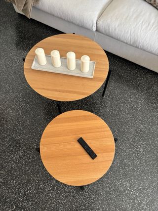 Mesitas auxiliares madera y metal