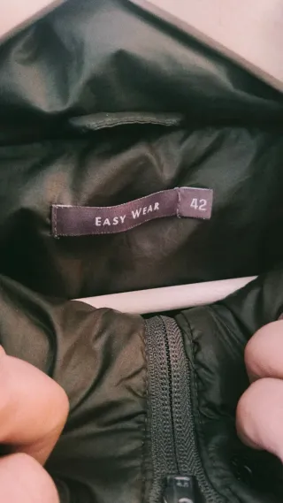 Plumífero Mujer Easy Wear Negro/Verde Oliva