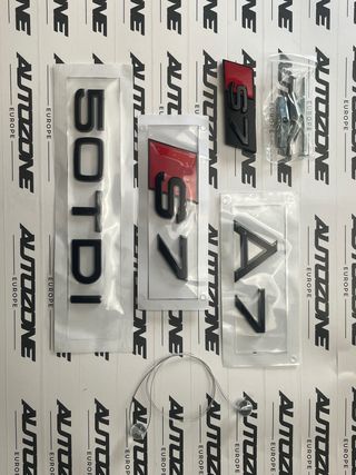 Pack Emblemas Audi A7 S7 50 TDI Negros