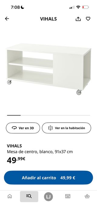 Mesa de centro con ruedas IKEA
