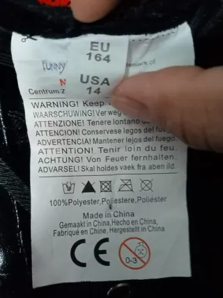 Disfraz Dama Oscura Talla 10/12