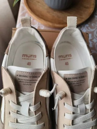 Zapatos barefoot Muris beige/blanco talla 40