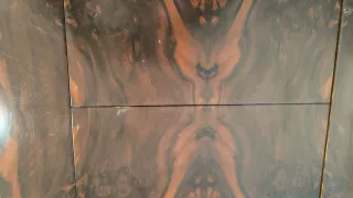 Mesa redonda extensible marquetería