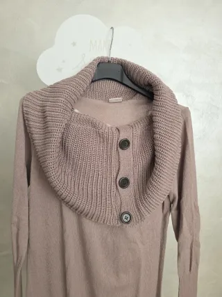 Abito maglia collo alto bottoni