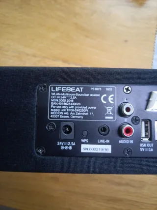 Barra de Sonido LIFEBEAT Negra,