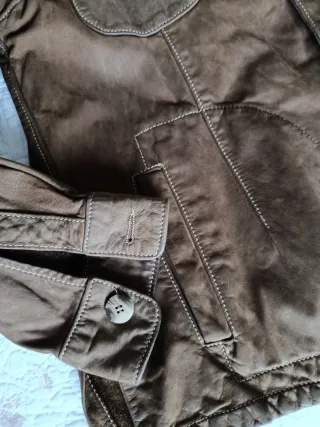 Cazadora de ante marrón