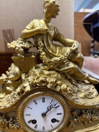 Orologio parigina antimonio dorato