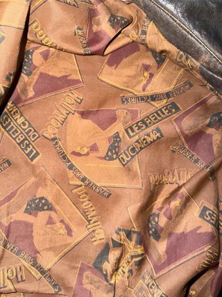 Chaqueta Cuero Vintage Aviador Warner Bros.