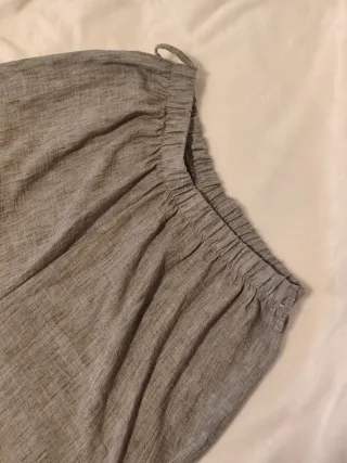 Pantalón ancho gris