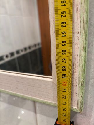 Espejo de Baño Madera y Cristal