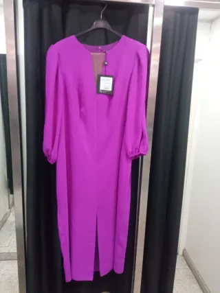 Vestido Sonia Peña color buganvilla