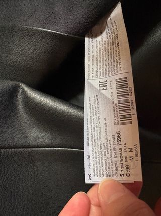 Falda midi efecto piel Mango Talla M