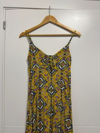 Vestido largo estampado Springfield