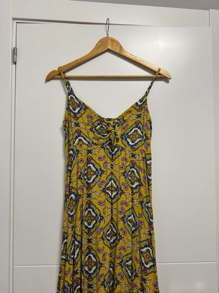 Vestido largo estampado Springfield