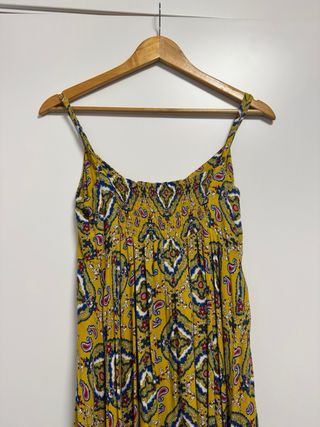 Vestido largo estampado Springfield