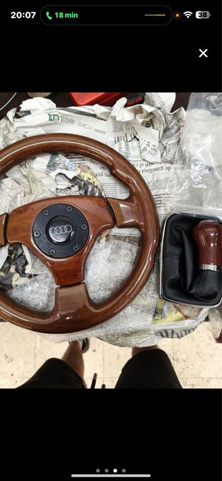 Volante Racing Madera Vintage  + piña Grupo VAG