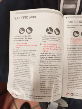 Silla coche Britax Safefix Plus Isofix.