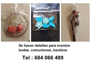 Detalles para eventos, comunión bodas, bautizos