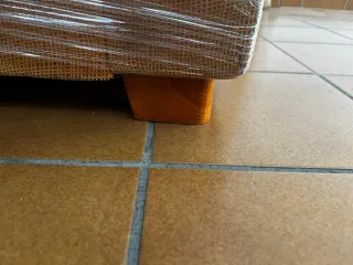 Sofá 3+2 plazas tela naranja teja