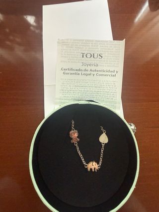 Pulsera Tous Animalandia Plata. Certificado.Nuevo