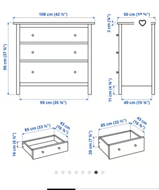 Cómoda Hemnes Ikea Blanca