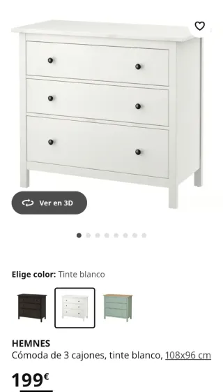 Cómoda Hemnes Ikea Blanca