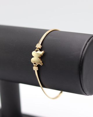 PULSERA SERPIENTE MARIPOSA CON CIRCONITAS. Oro18K.