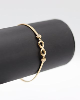 PULSERA SERPIENTE INFINITO CON CIRCONITAS. Oro18K
