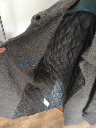 Abrigo Mango Hombre Gris