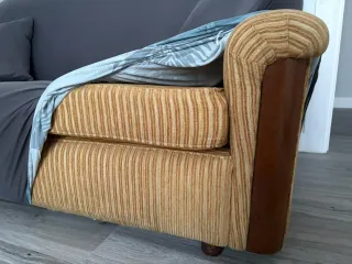 Sofá 2 plazas + fundas con fondo vegetal y gris