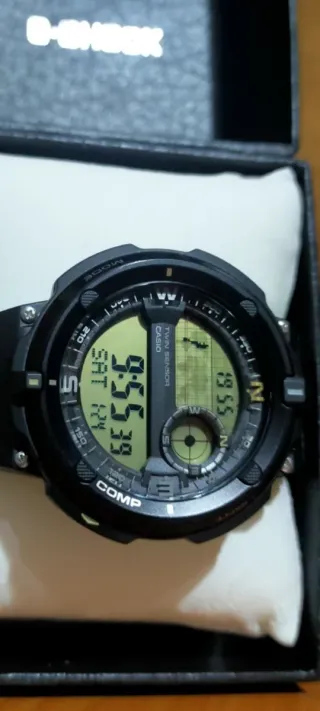 Reloj Casio SGW-600 Twin Sensor world time Map