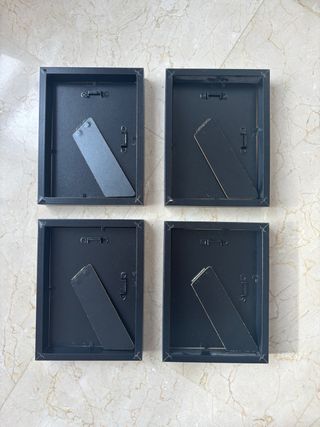 Set de 4 Marcos Negros Madera