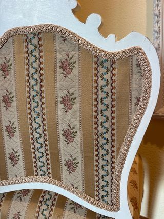 Silla vintage madera restaurada floral