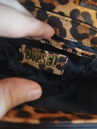 Bolso Diesel Leopardo Dorado