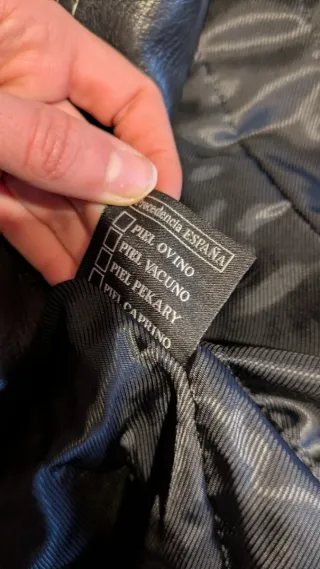 Abrigo de piel Top Piel negro