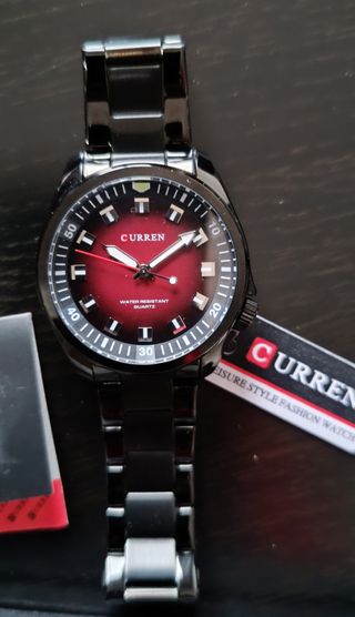 Reloj Curren Quartz Negro y Rojo