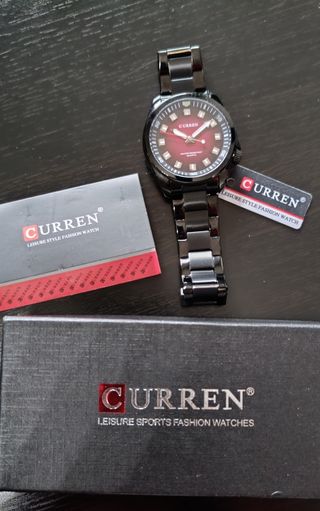 Reloj Curren Quartz Negro y Rojo
