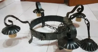 Lámpara antigua hierro forjado diseño,M.58x58x70