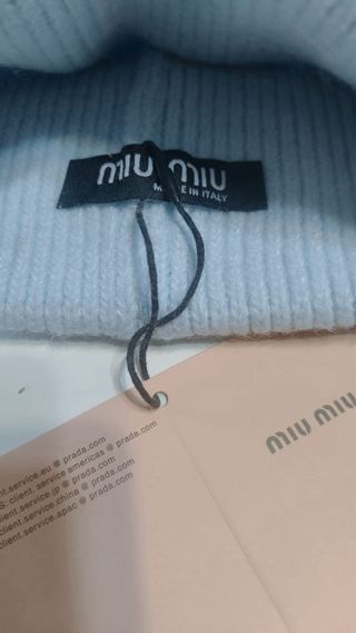 Gorro Miu Miu lana azul sin estrenar