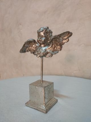 Busto de Ángel color plata, sin envío