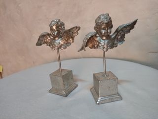 Busto de Ángel color plata, sin envío