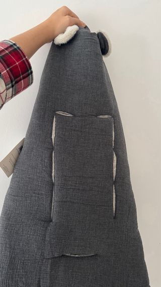 Saco capazo teddy gris