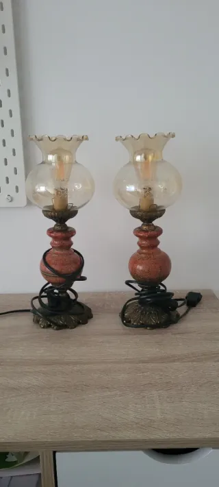 Lámparas de mesa antiguas (2 unidades)
