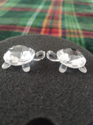 Cristal Swarovski, Set de 2 Figuras Tortugas Bebé!
