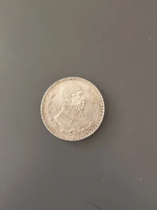 Moneda Plata 1 Peso México 1966