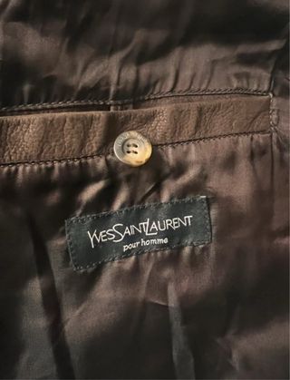 Chaqueta de Piel Yves Saint Laurent Marrón